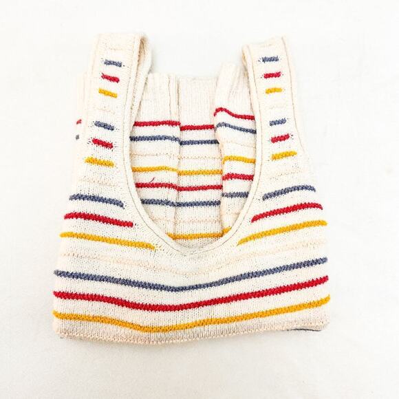 Madewell Striped Multicolor Knit Sleeveless Sweater Size Small - Picture 4 of 4
